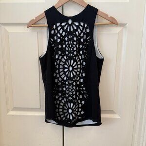 Vince Camuto Sleeveless Laser Cut Blouse